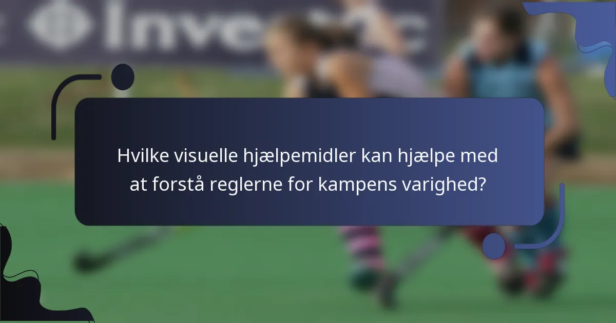 Hvilke visuelle hjælpemidler kan hjælpe med at forstå reglerne for kampens varighed?
